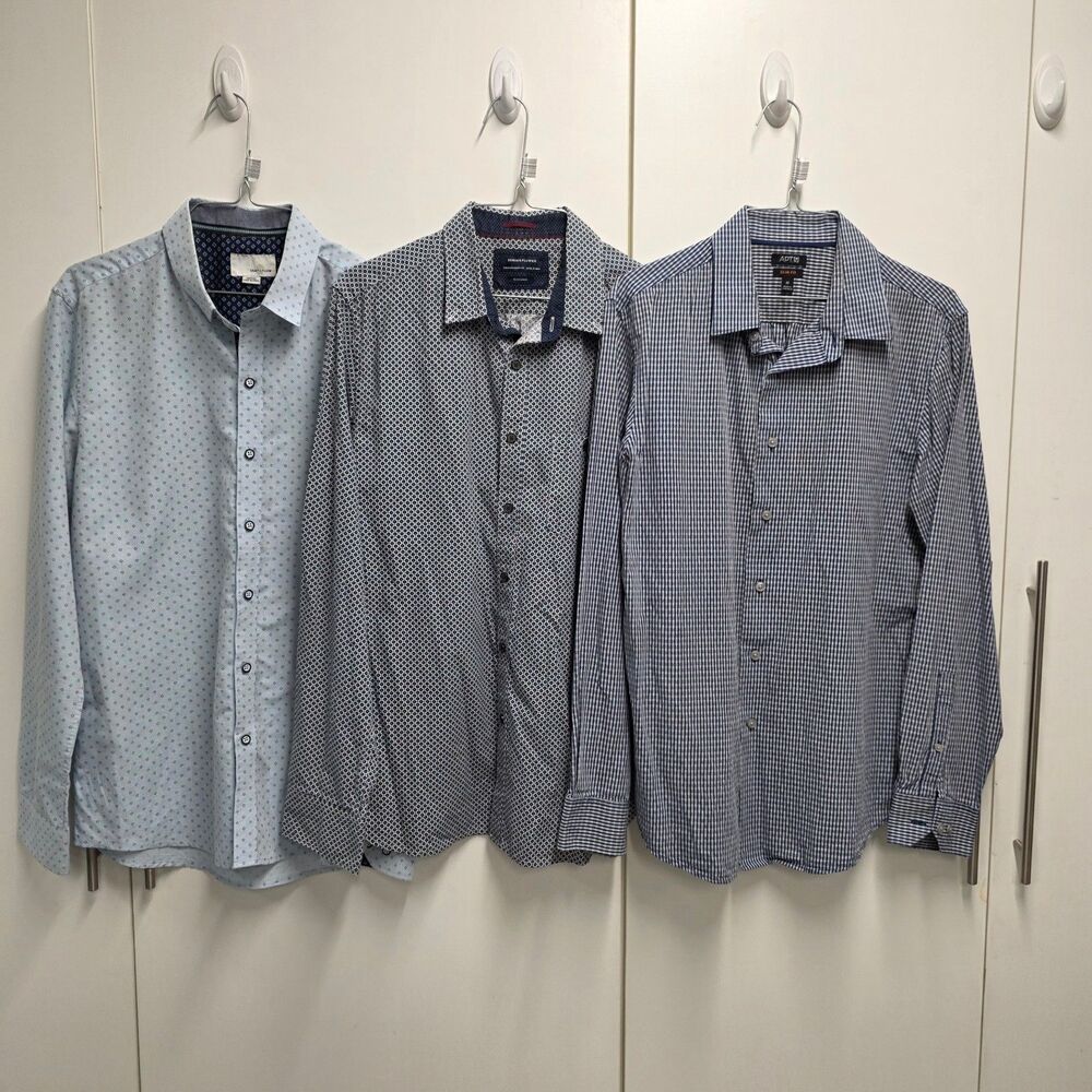 Denim & Flower Apt 9 Craft + Flow Men’s M Dress Shirts 3pc Lot Corpcore